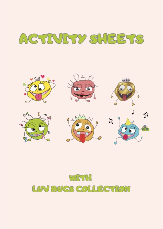 Luv Bugs Collection Activity Sheets – 6 characters to draw