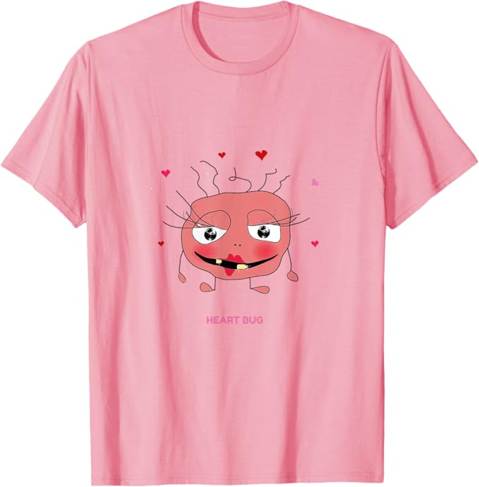Heart Bug T-Shirt featuring the Heart Bug character design