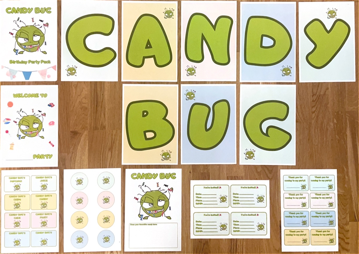 Candy Bug Birthday Pack – contents