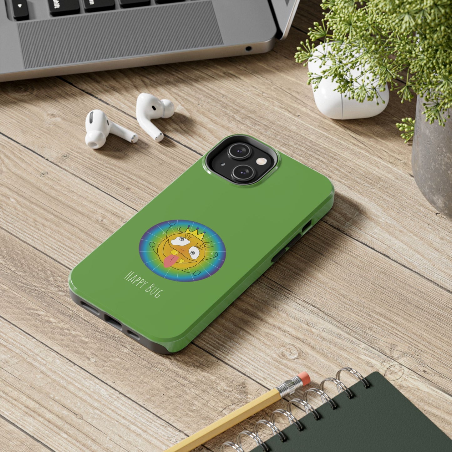 Happy Bug - Phone Case Green