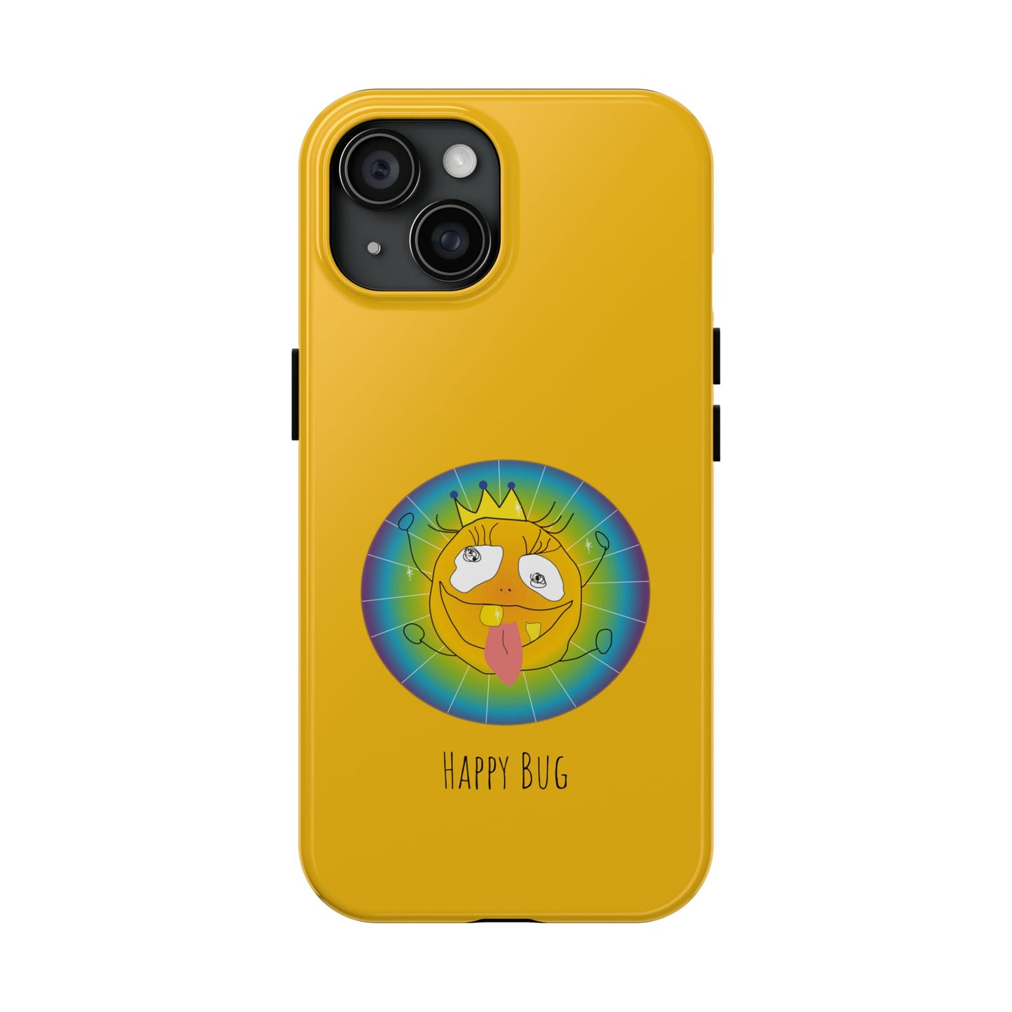 Happy Bug  - Phone Case Yellow