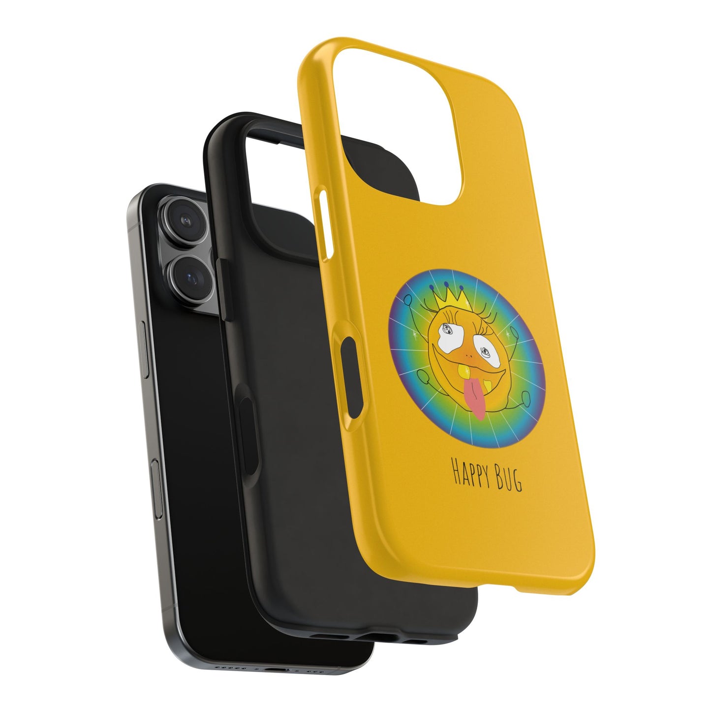 Happy Bug  - Phone Case Yellow