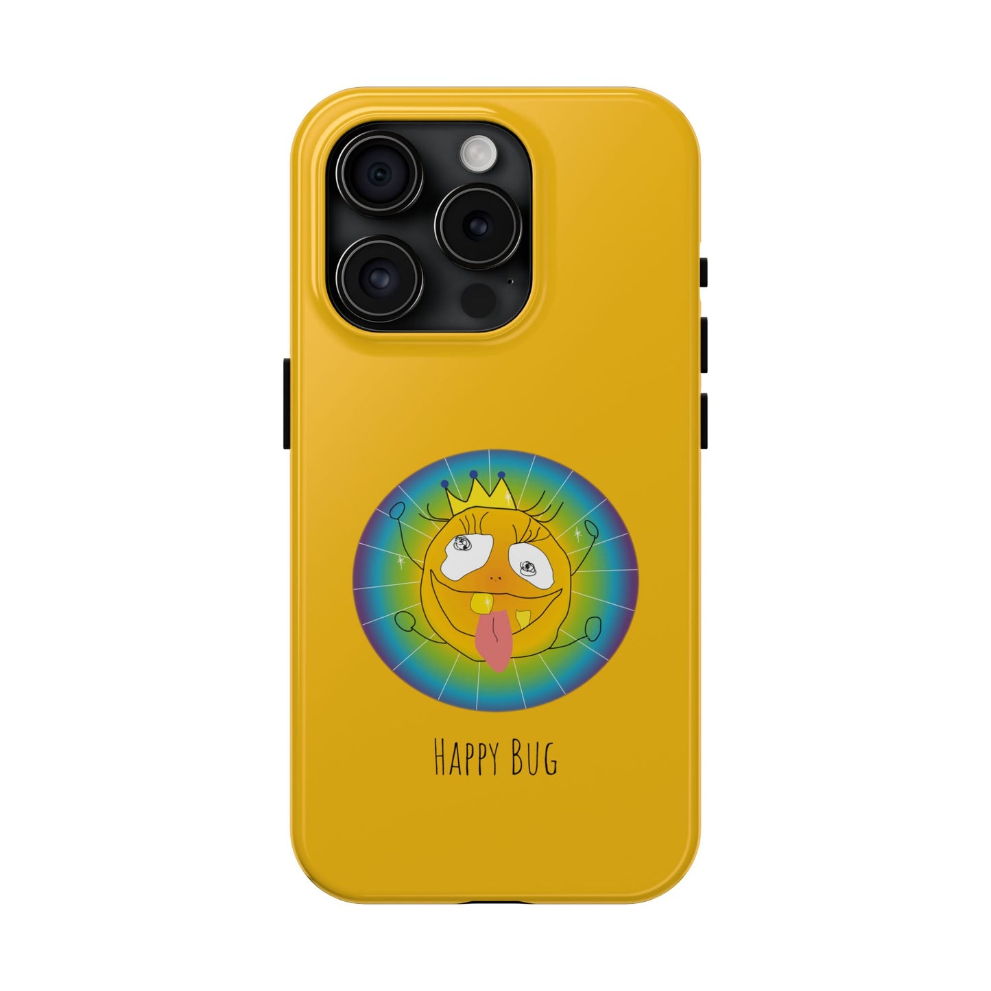 Happy Bug  - Phone Case Yellow