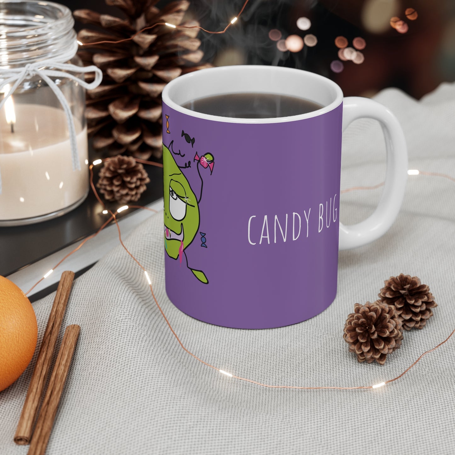 Hot Chocolate Mug 11oz - Candy Bug