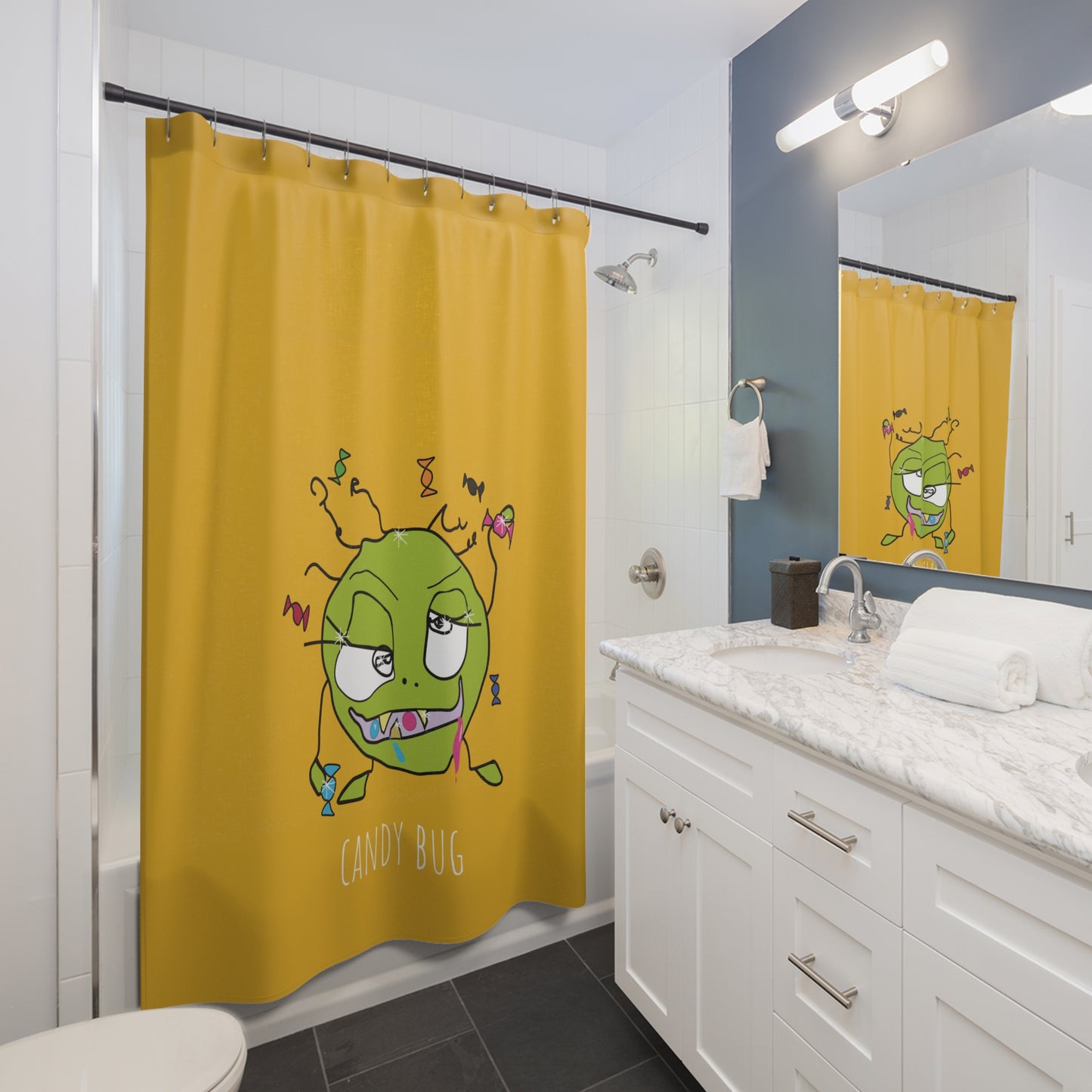 Shower curtains - Candy Bug