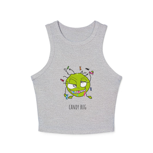 Women's Micro Rib Racer Tank Top - Candy Bug