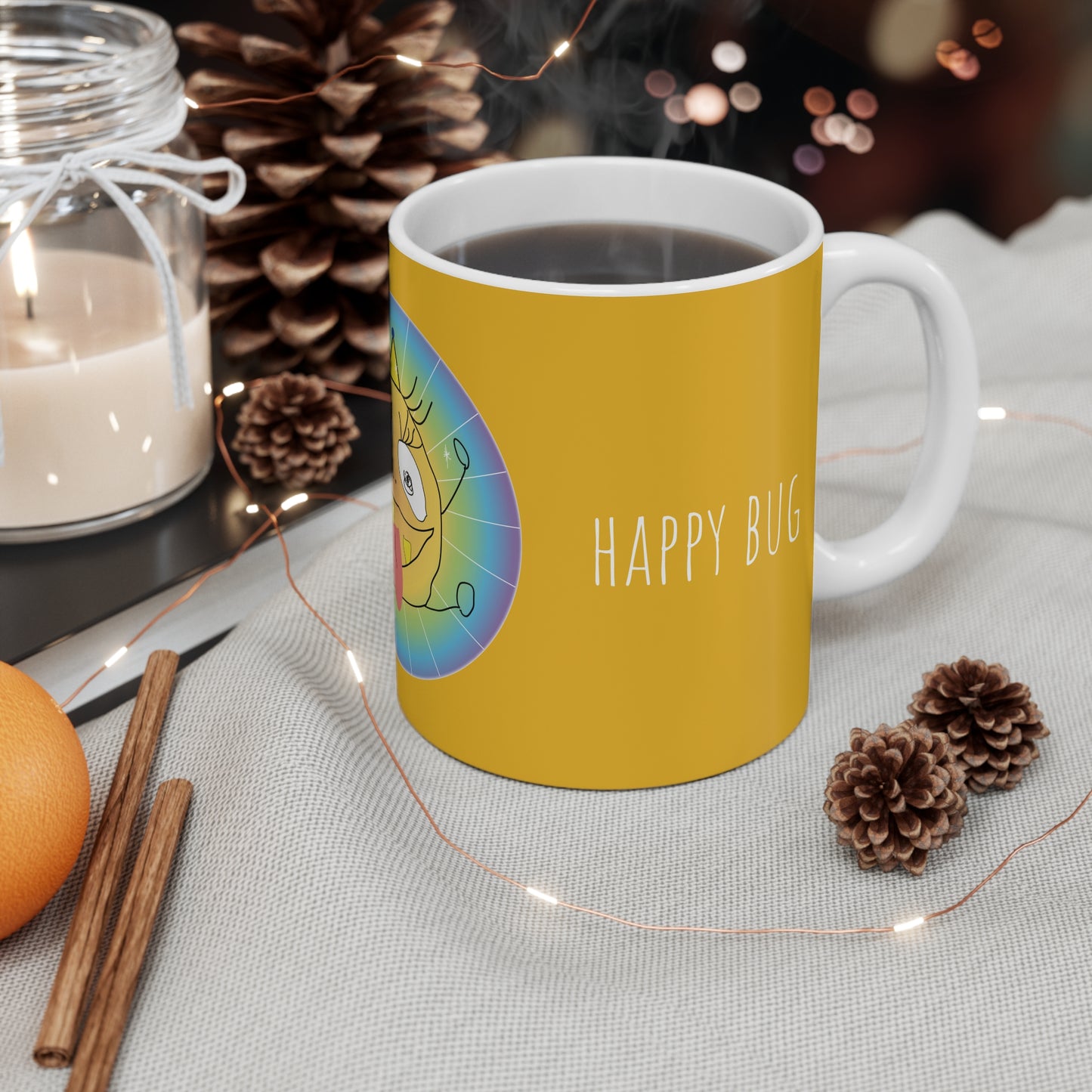 Happy Bug - Mug 11oz Yellow