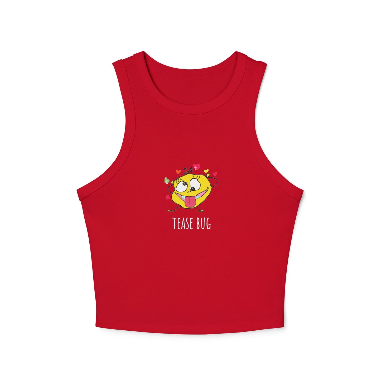 Women's Micro Rib Racer Tank Top - Tease Bug