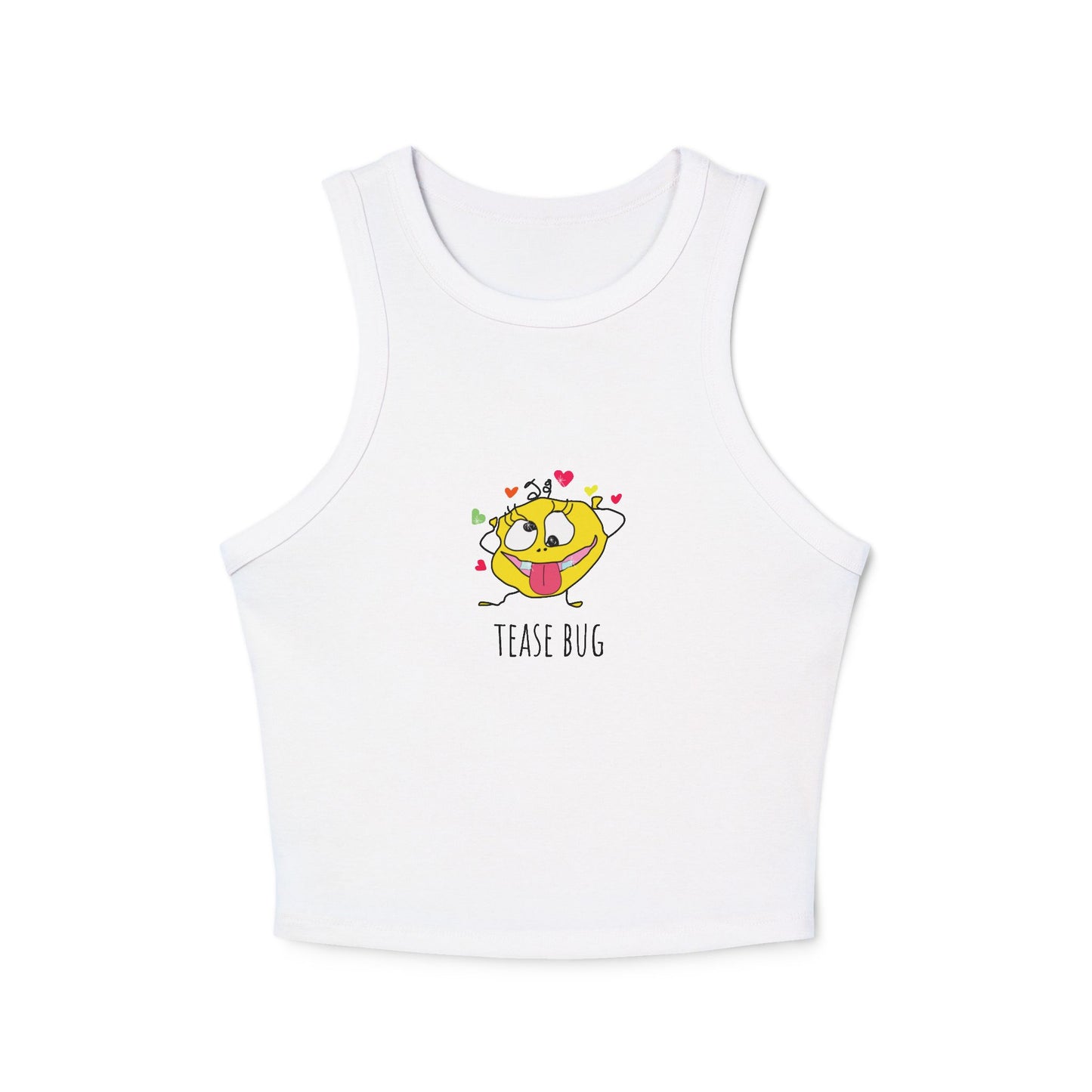 Women's Micro Rib Racer Tank Top - Tease Bug