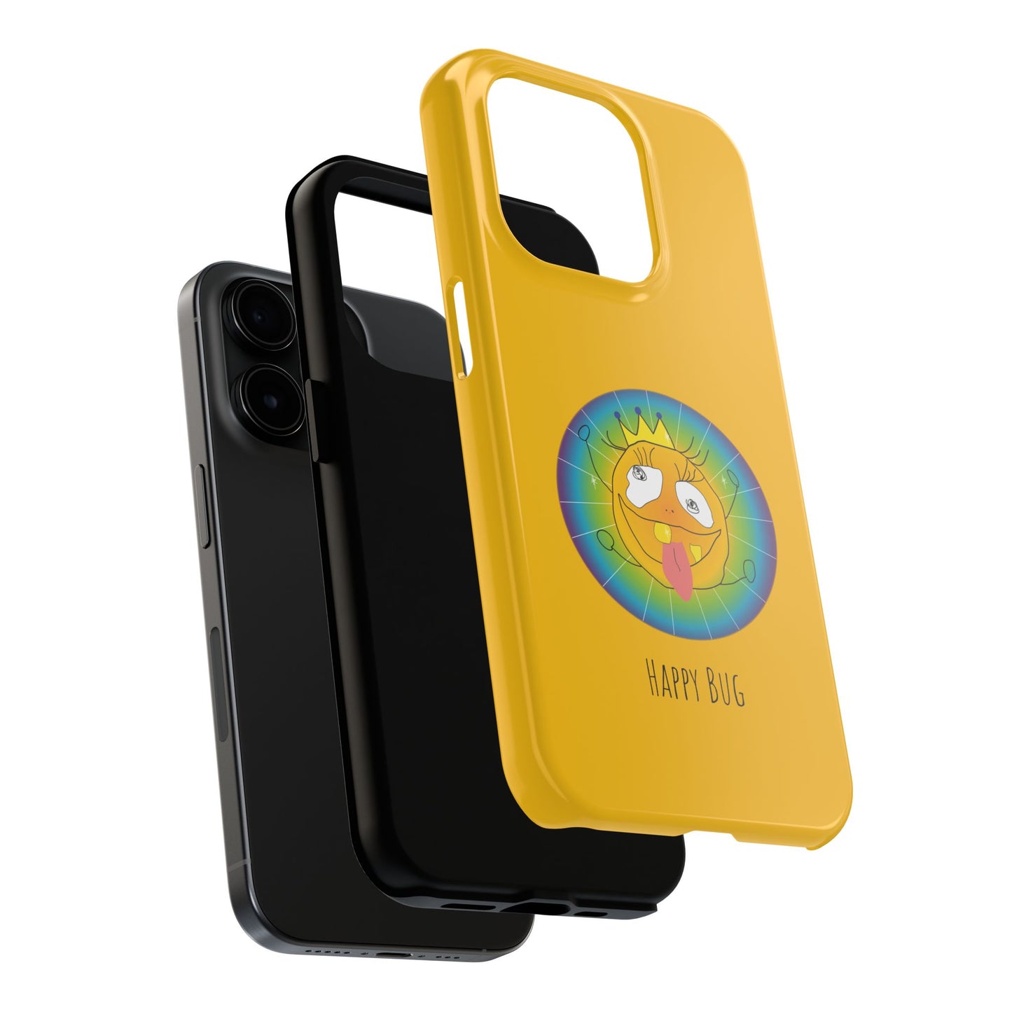 Happy Bug  - Phone Case Yellow