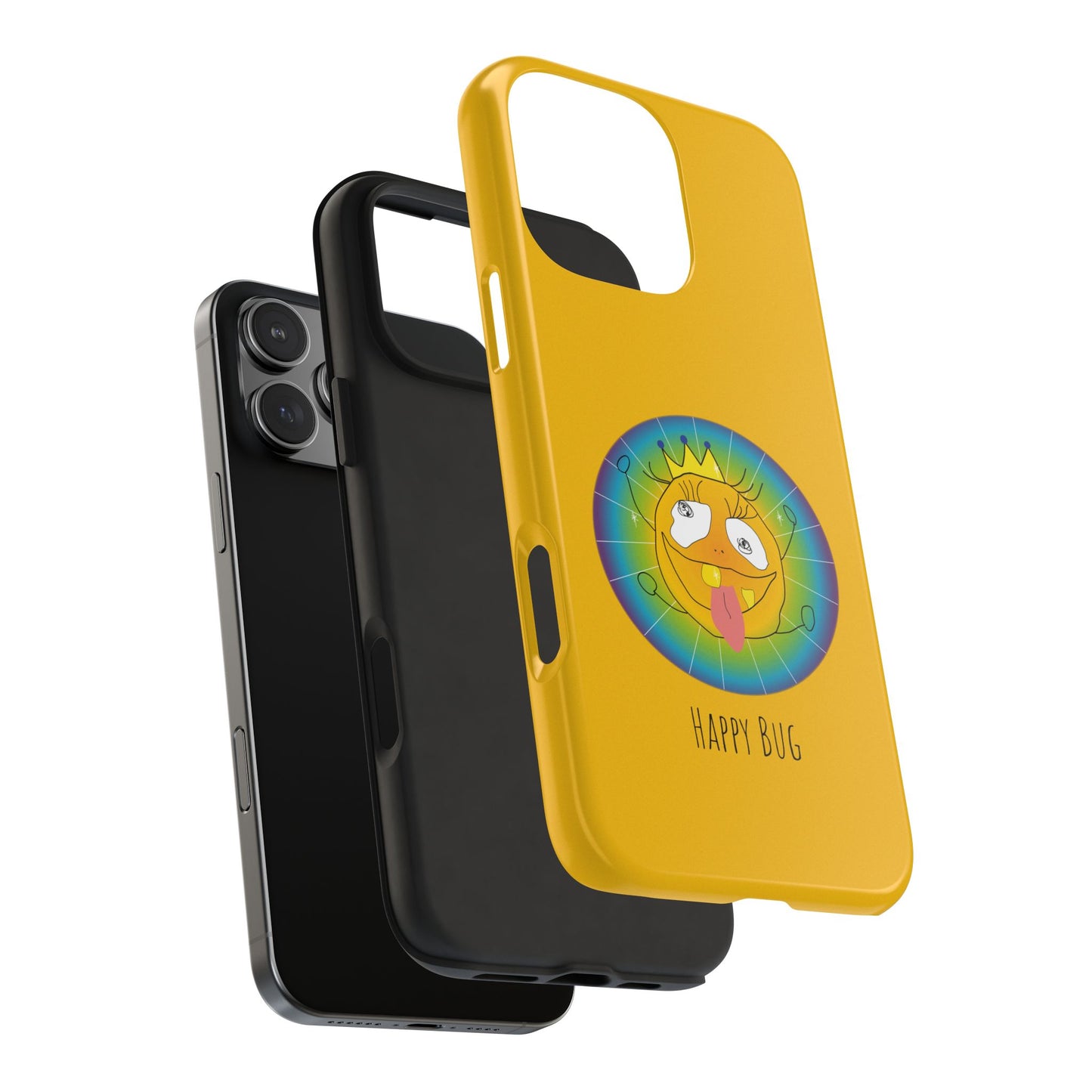 Happy Bug  - Phone Case Yellow