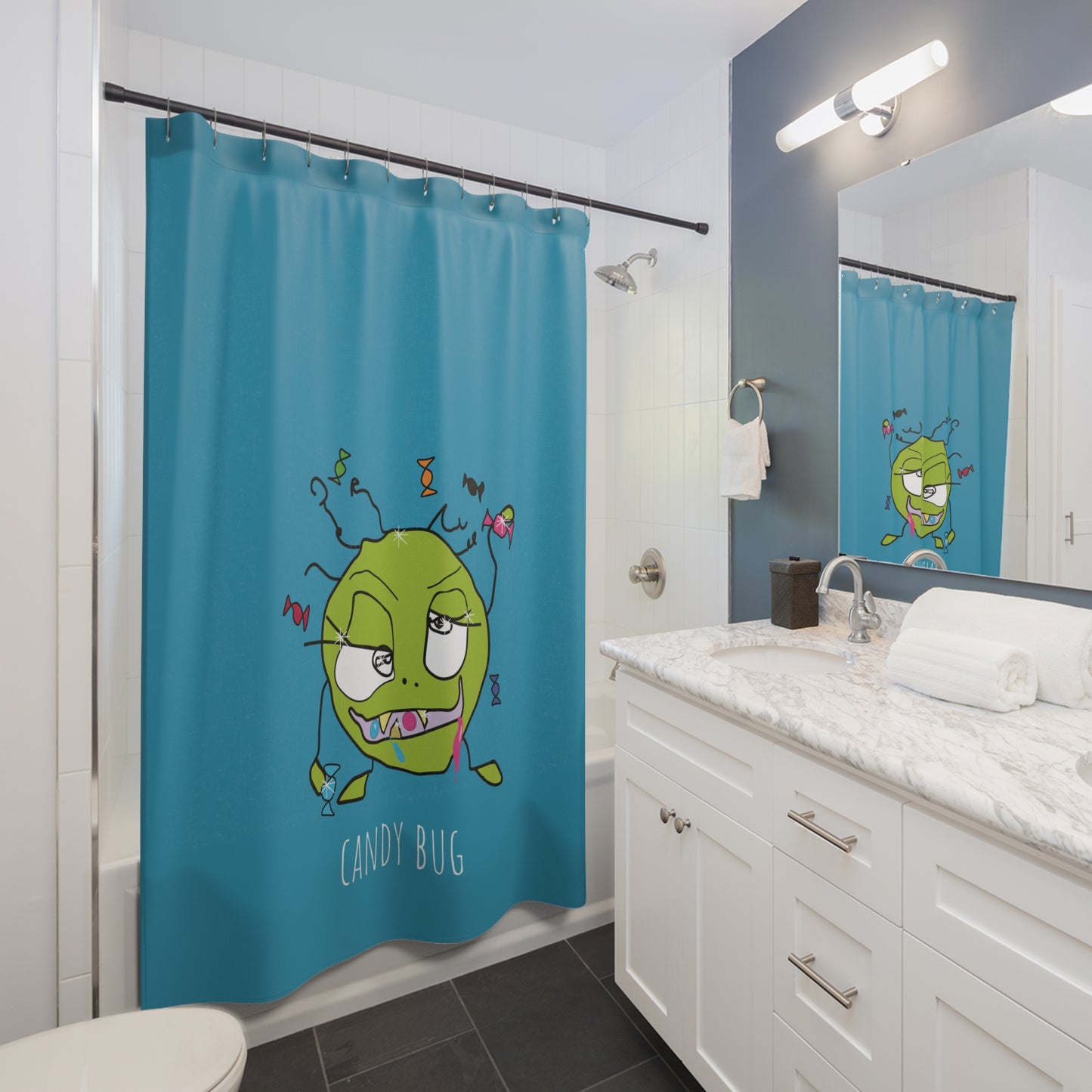 Shower curtains - Candy Bug