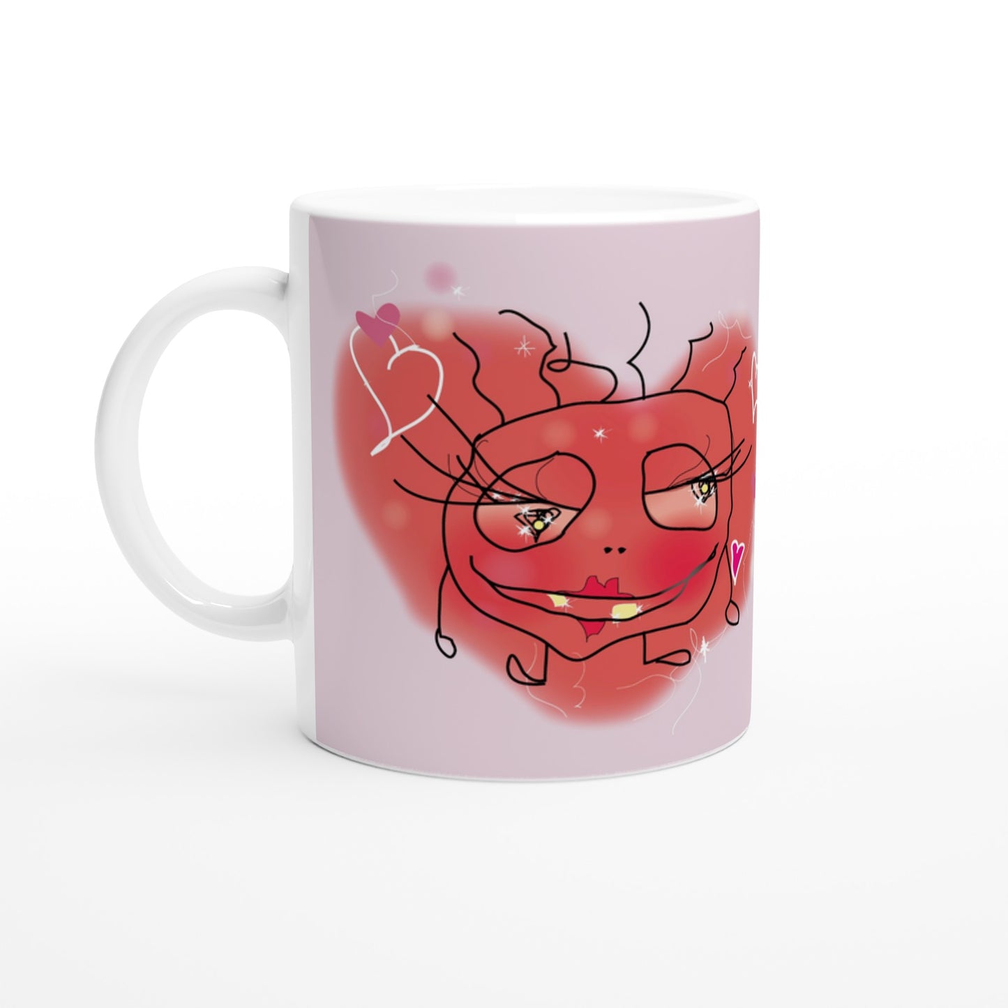 Kärleksbacill rosa kaffekopp