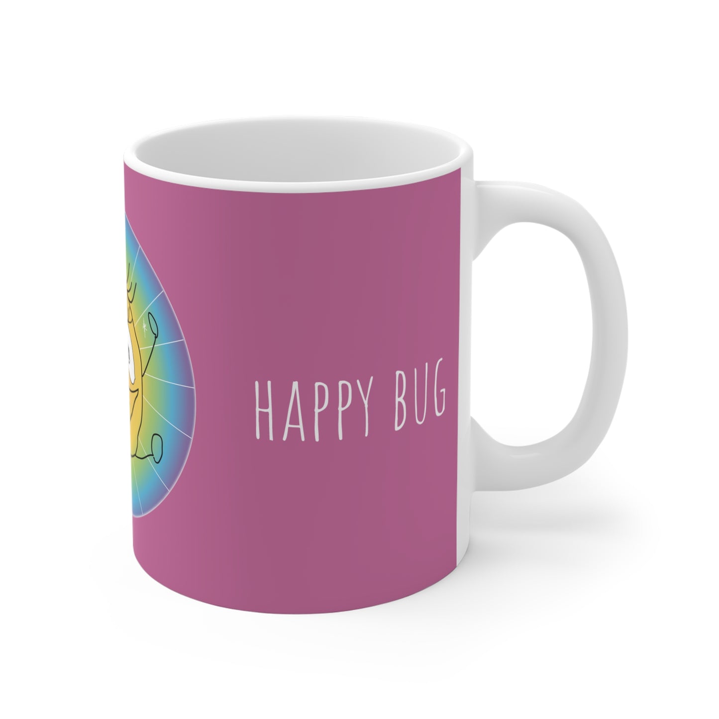 Happy Bug - Mug 11oz pink