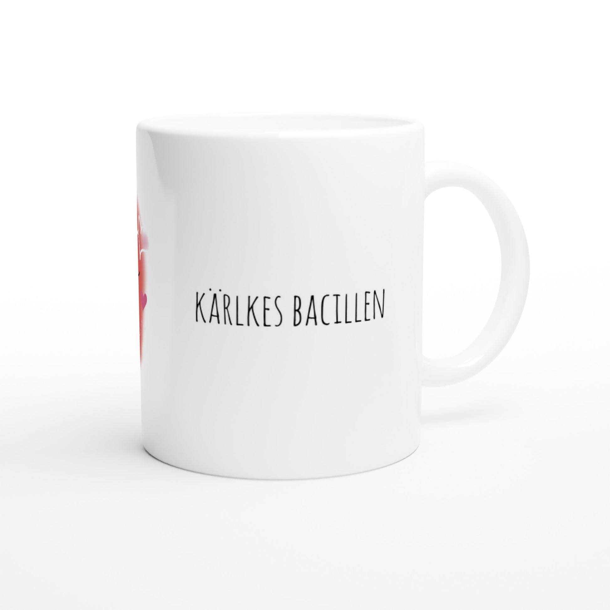 Kärleksbacill kaffemugg vit