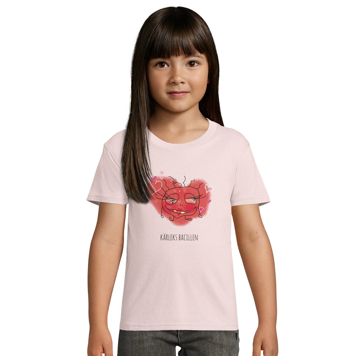 Kärleksbacillen Barn T-shirt rosa. https://luvbugscollection.com/, www.bacillerna.se