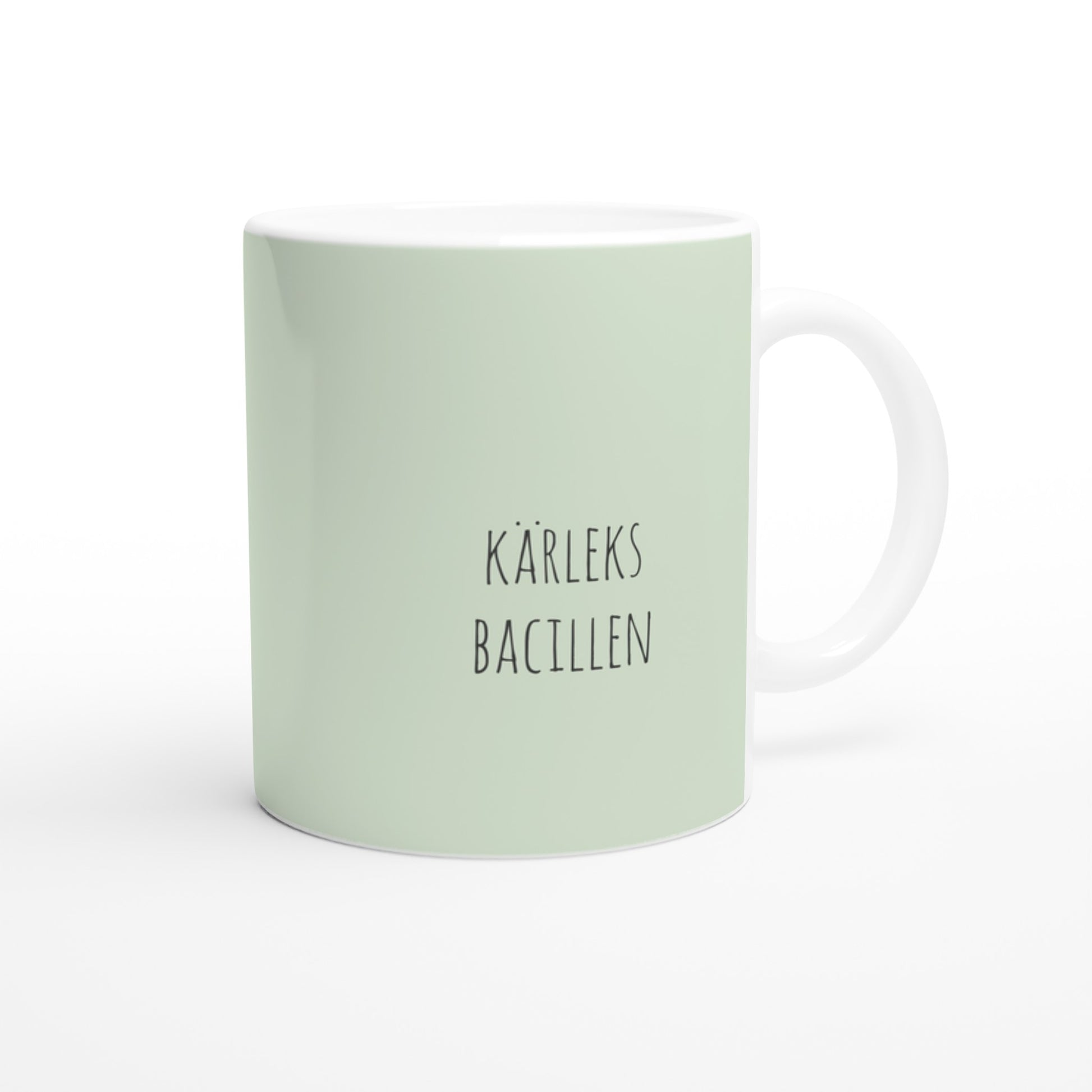 Kaffemugg Kärleksbacillen gron, www.bacillerna.se, https://luvbugscollection.com/