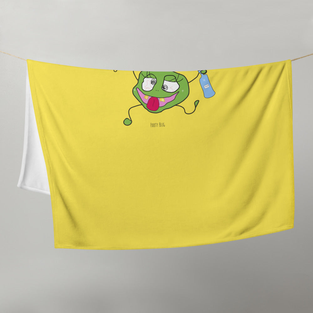 Party Bug | Cozy Throw Blanket with Silky Touch Yellow