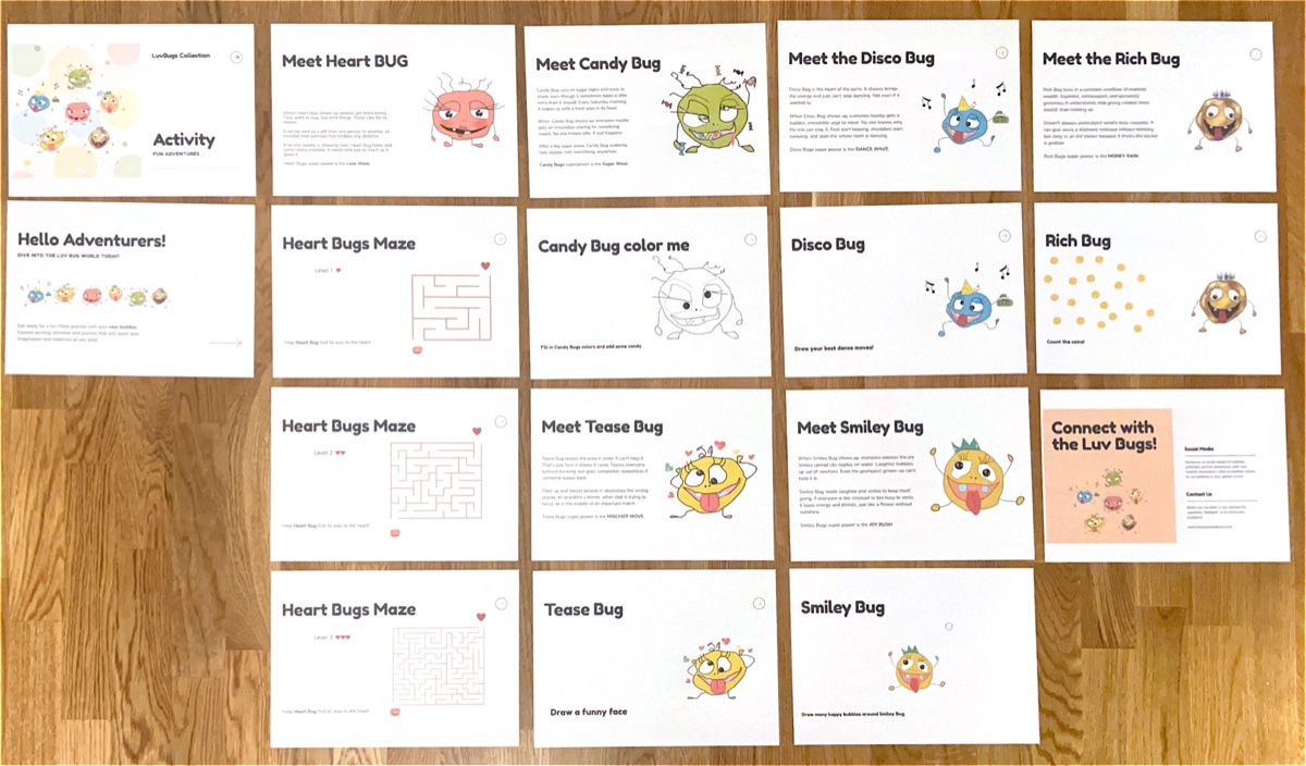 Luv Bugs Activity Book – 17 pages inside